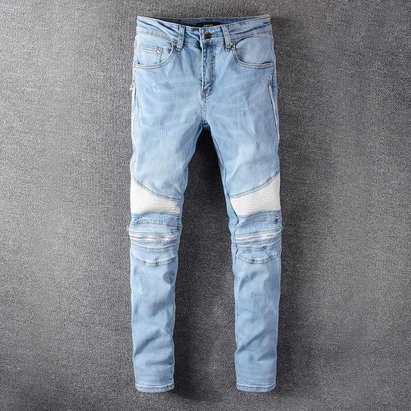 gaojiechao brand men's personalized color contrast splicing punk style zipper jeans tight leggings 630, Blue
gaojiechao brand men's personalized color contrast splicing punk style zipper jeans tight leggings 630, Blue