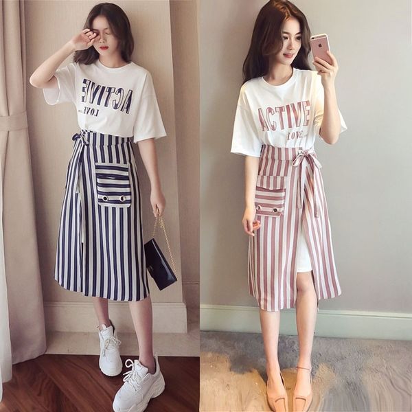8qaf2 2019 dress summer new slimming style striped dress fashionable large set korean fat mm women skirt two-piece size for student mq5x9, Gray
8qaf2 2019 dress summer new slimming style striped dress fashionable large set korean fat mm women skirt two-piece size for student mq5x9, Gray
