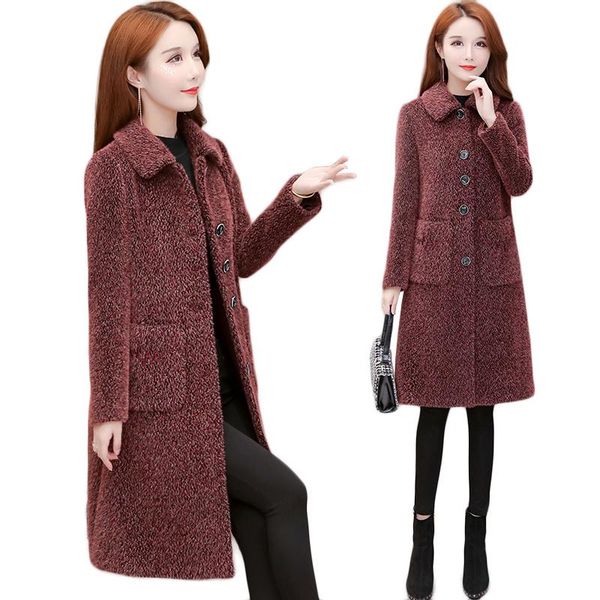 women's fur & faux haute couture parkas elegant women clothing winter shaggy coat korean style jacket imitate mink cashmere long outerw, Black
women's fur & faux haute couture parkas elegant women clothing winter shaggy coat korean style jacket imitate mink cashmere long outerw, Black