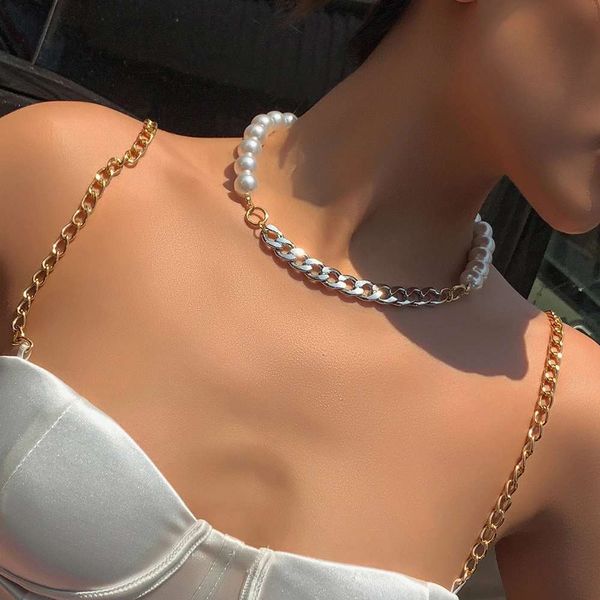 charms simple necklace chocker chains pearl womens for women dainty jewelry chain silver color necklaces jewellery chokers gift, Golden;silver
charms simple necklace chocker chains pearl womens for women dainty jewelry chain silver color necklaces jewellery chokers gift, Golden;silver