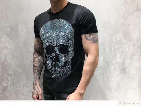 2019ss mens designer t shirts short sleeve men brand clothing fashion rhinestone skull man t-shirt male cotton tees fzw246, White;black
2019ss mens designer t shirts short sleeve men brand clothing fashion rhinestone skull man t-shirt male cotton tees fzw246, White;black