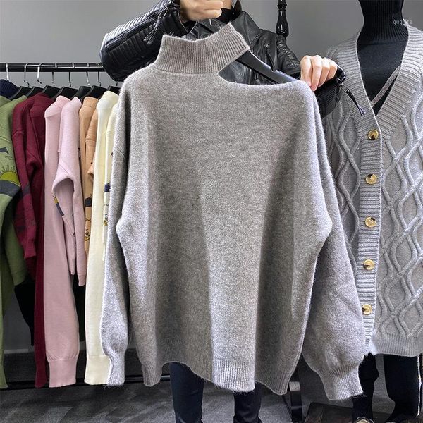 turtleneck women's off shoulder long sleeve plus size pullovers sweater knit jumper solid color loose 1, White;black
turtleneck women's off shoulder long sleeve plus size pullovers sweater knit jumper solid color loose 1, White;black