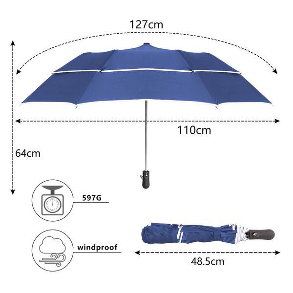 double layer large umbrella rain women 2folding quality windproof golf umbrella men business outdoor travel parasol
double layer large umbrella rain women 2folding quality windproof golf umbrella men business outdoor travel parasol