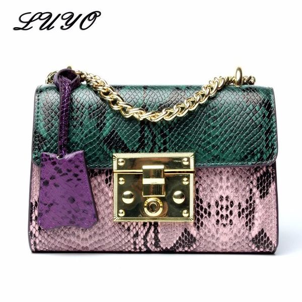 luyo genuine leather serpentine chain snakeskin luxury handbags women famous brands messenger bags cross body for female small
luyo genuine leather serpentine chain snakeskin luxury handbags women famous brands messenger bags cross body for female small