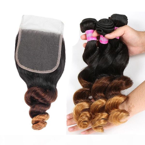 1b 4 30# dark roots brown blonde loose wave ombre human hair weave bundles with lace closure malaysian virgin hair extensions, Black;brown
1b 4 30# dark roots brown blonde loose wave ombre human hair weave bundles with lace closure malaysian virgin hair extensions, Black;brown