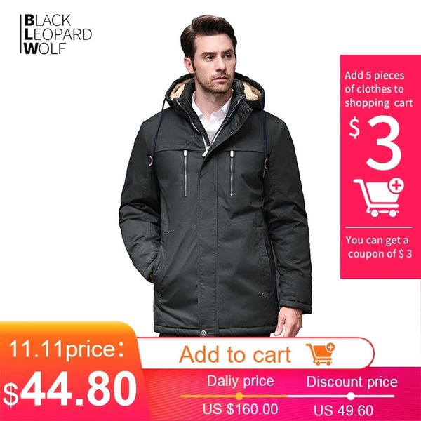 blackleopardwolf winter jacket men's fashion coat parka coat thick comfortable cuffs detachable coat bl-6605 201104, Black
blackleopardwolf winter jacket men's fashion coat parka coat thick comfortable cuffs detachable coat bl-6605 201104, Black