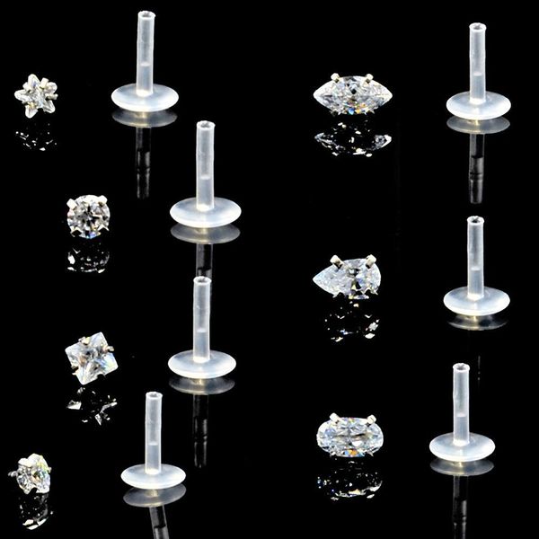 bog-1pc horse eye&ellipse&square&dew drop&star bioplast flexible labret stud lip ring ear tragus ear cartilage earring piercing q sqceyg, Silver
bog-1pc horse eye&ellipse&square&dew drop&star bioplast flexible labret stud lip ring ear tragus ear cartilage earring piercing q sqceyg, Silver
