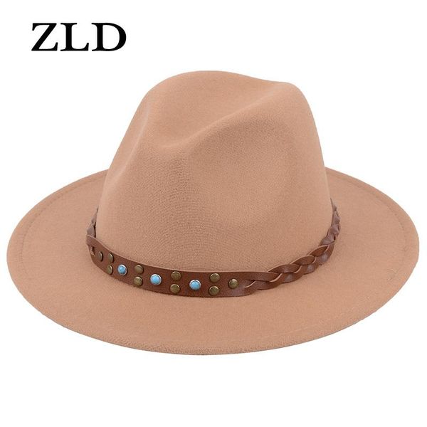 zld new autumn winter women fedoras hat fashion rivet decoration ladies hats retro trend jazz cap casual outdoor men cowboy caps, Blue;gray
zld new autumn winter women fedoras hat fashion rivet decoration ladies hats retro trend jazz cap casual outdoor men cowboy caps, Blue;gray