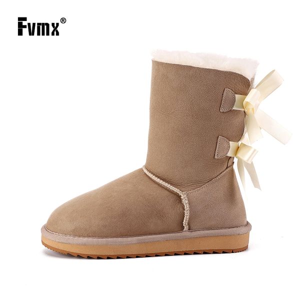 fvmx sheepskin suede cow leather wool fur lined mid-calf winter warm snow boots for women bow-knot casual shearling women's boot q1104, Black
fvmx sheepskin suede cow leather wool fur lined mid-calf winter warm snow boots for women bow-knot casual shearling women's boot q1104, Black