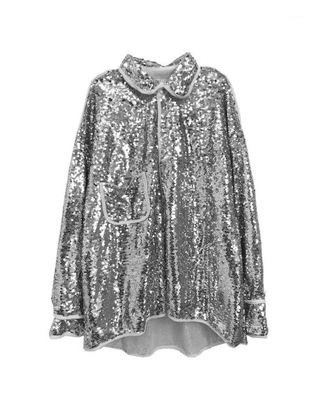 sequin bling bling glitter long sleeve shine silver jackets party club bar dj street high way show costumes1, Black;brown
sequin bling bling glitter long sleeve shine silver jackets party club bar dj street high way show costumes1, Black;brown