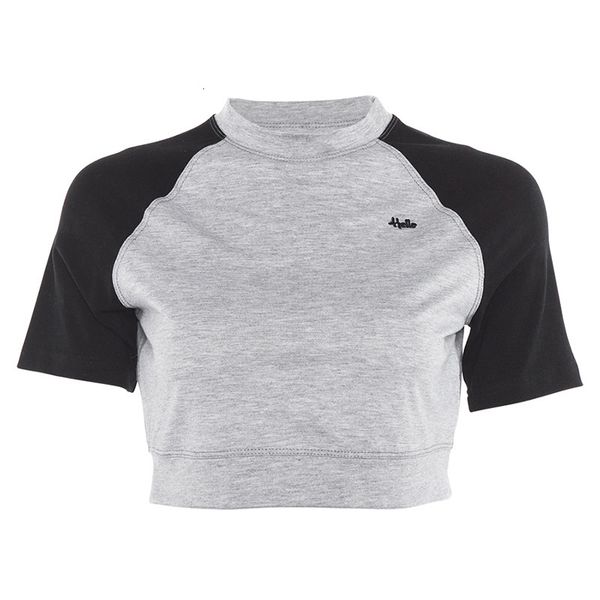 2021 new tight casual fashion sleeves color matching short open navel around the neck of deep female t-shirt kzvn, White
2021 new tight casual fashion sleeves color matching short open navel around the neck of deep female t-shirt kzvn, White