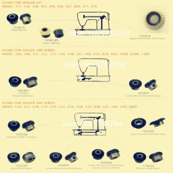 155819 319695 163361 163997 163329 gears for multi-function sewing machine singer 500 series 600 series singer 974 964 2045 etc1, Black
155819 319695 163361 163997 163329 gears for multi-function sewing machine singer 500 series 600 series singer 974 964 2045 etc1, Black