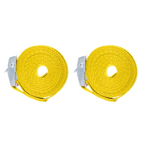 2 pieces yellow 16.4ft 1\" roof rack cam buckle lashing tie down strap for kayak canoe boat cargo sup surfboard trailer truck
2 pieces yellow 16.4ft 1\" roof rack cam buckle lashing tie down strap for kayak canoe boat cargo sup surfboard trailer truck