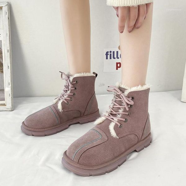 rimocy 2020 winter women lace up snow boots faux suede warm plush cotton shoes woman fashion flat platform ankle boots female1, Black
rimocy 2020 winter women lace up snow boots faux suede warm plush cotton shoes woman fashion flat platform ankle boots female1, Black