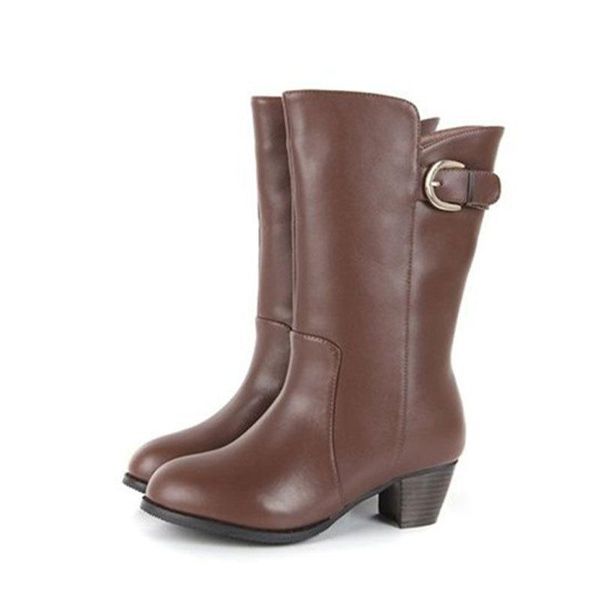 women's boots autumn winter footwear female shoes round toe rubber 2020 low ladies mid calf leather large size mid-calf, Black
women's boots autumn winter footwear female shoes round toe rubber 2020 low ladies mid calf leather large size mid-calf, Black