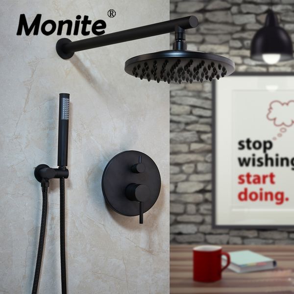 monite 8 inch matte black round modern rainfall wall mounted bathroom shower faucet sets shower head & hand shower set 1011
monite 8 inch matte black round modern rainfall wall mounted bathroom shower faucet sets shower head & hand shower set 1011