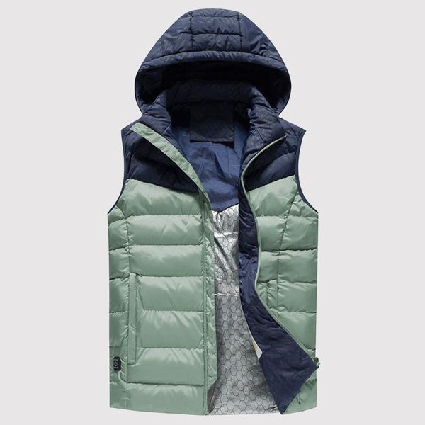 winter men electric heating vest usb charging splicing hooded zipper pocket thermal warm casual waistcoat outerwear, Black;white
winter men electric heating vest usb charging splicing hooded zipper pocket thermal warm casual waistcoat outerwear, Black;white
