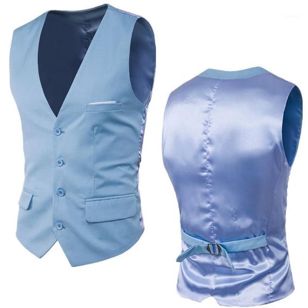 men's vests men's business casual slim 9 solid color fashion light blue single buttons fit male suit for men spring autumn s-6xl1, Black;white
men's vests men's business casual slim 9 solid color fashion light blue single buttons fit male suit for men spring autumn s-6xl1, Black;white