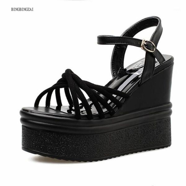 2021 new thick-soled net red women's shoes high-quality women's sandals 12cm wedge nightclub stage performance 3-7 81, Black
2021 new thick-soled net red women's shoes high-quality women's sandals 12cm wedge nightclub stage performance 3-7 81, Black