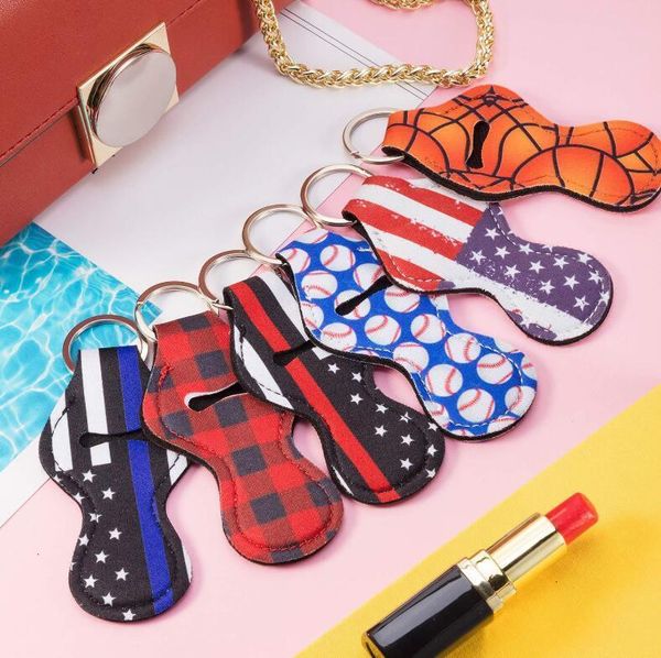 keychian lipstick neoprene wrap keychain cover party leopard favor christmas gift sports printed chapstick holder yysy20 
keychian lipstick neoprene wrap keychain cover party leopard favor christmas gift sports printed chapstick holder yysy20