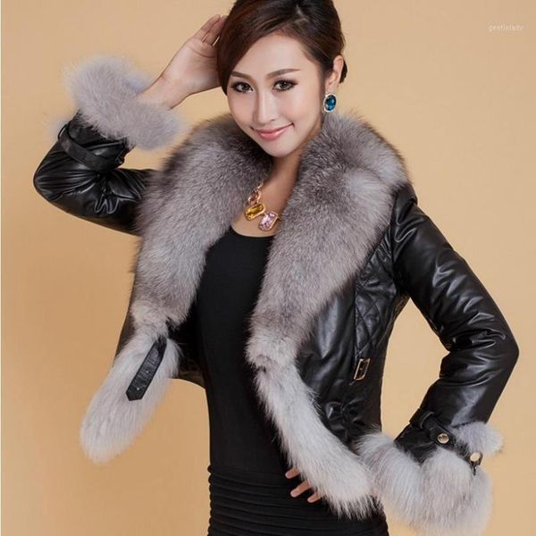 women's down & parkas women jackets autumn winter coat warm wadded jacket women's pu fur coat1, Black
women's down & parkas women jackets autumn winter coat warm wadded jacket women's pu fur coat1, Black