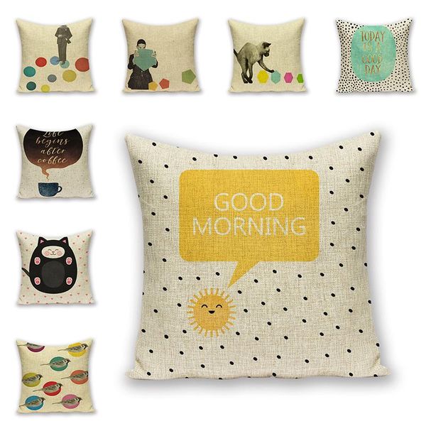 Cute Cartoon Cushion Covers Simple Decorative Pillowcase Art Seat Accessories Impresso Capa de Almofada Decorative Home Decor
Cute Cartoon Cushion Covers Simple Decorative Pillowcase Art Seat Accessories Impresso Capa de Almofada Decorative Home Decor