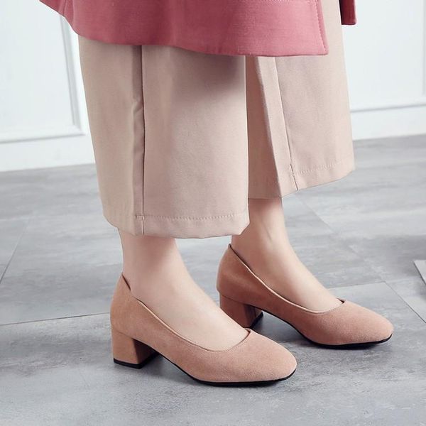 big size ladies high heels women shoes woman pumps square head and shallow suede single shoe woman, Black
big size ladies high heels women shoes woman pumps square head and shallow suede single shoe woman, Black