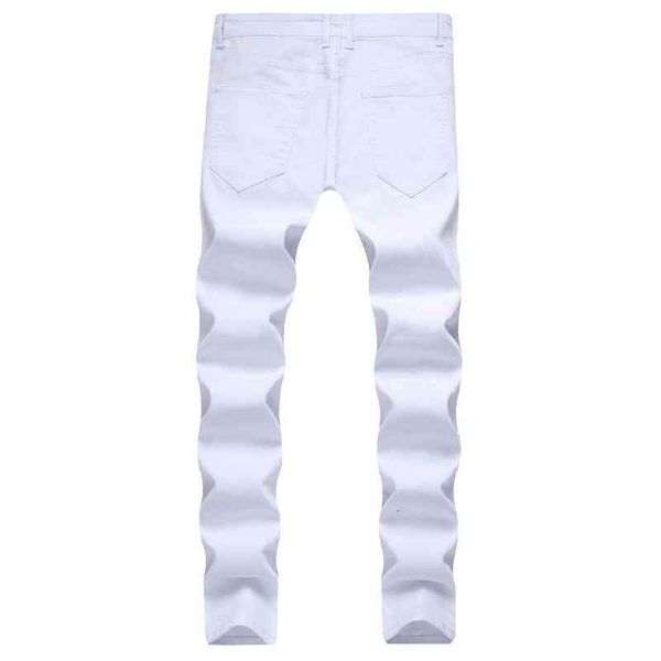 jeans solid men's white ripped men classic retro mens skinny brand elastic denim pants trousers casual slim fit pencil pant, Blue
jeans solid men's white ripped men classic retro mens skinny brand elastic denim pants trousers casual slim fit pencil pant, Blue