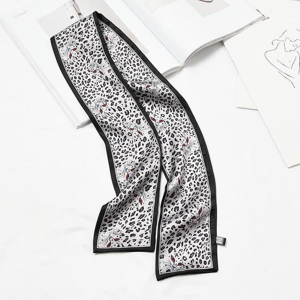 fashion scarf for ladies elegant animal print silk long scarf hair tie band small women neckerchief head bandanas, Blue;gray
fashion scarf for ladies elegant animal print silk long scarf hair tie band small women neckerchief head bandanas, Blue;gray