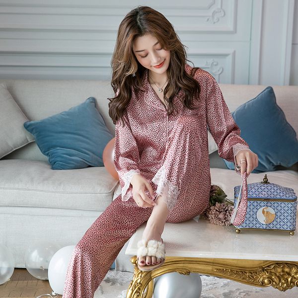 leopard pink satins silk ice noble sets of high-quality long sleeve pajama women korea sweet pajamas pztu, Black;brown
leopard pink satins silk ice noble sets of high-quality long sleeve pajama women korea sweet pajamas pztu, Black;brown