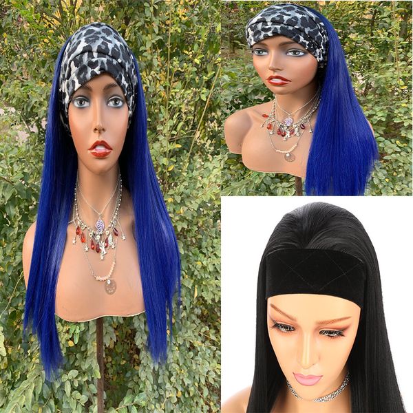 blue colored smooth headband scarf wig beginner friendly fit all size head straight glueless synthetic hair wigs for black women, Black;brown
blue colored smooth headband scarf wig beginner friendly fit all size head straight glueless synthetic hair wigs for black women, Black;brown