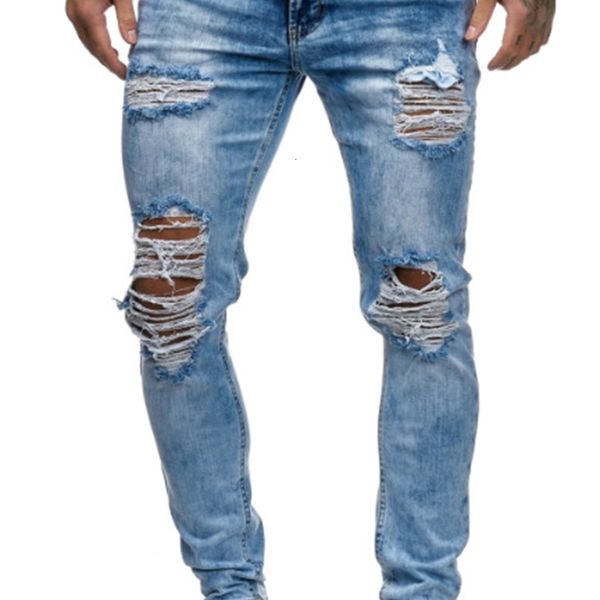 fried bleaching technology small straight tube fashion thin ny jeans men's denim trousers, Blue
fried bleaching technology small straight tube fashion thin ny jeans men's denim trousers, Blue