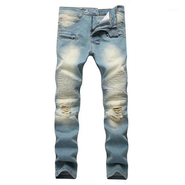 2020 autumn men ripped jeans slim fit denim pants tiedye jeans men pleated motorcycle biker hip hop strech for man1, Blue
2020 autumn men ripped jeans slim fit denim pants tiedye jeans men pleated motorcycle biker hip hop strech for man1, Blue