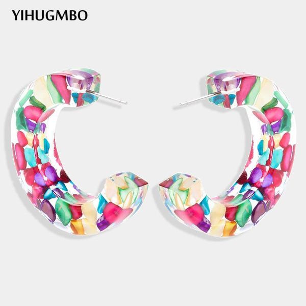 yihugmbo bohemian resin hoop earrings new multi color ethnic wedding holidays jewelry round korean statement earrings for women1, Golden;silver
yihugmbo bohemian resin hoop earrings new multi color ethnic wedding holidays jewelry round korean statement earrings for women1, Golden;silver