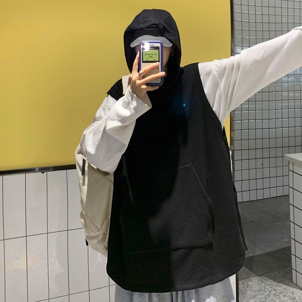 2021 autumn/winter new colour thin mesh sleeveless waistcoat hoodie sweatshirt male wear 1epu, Black
2021 autumn/winter new colour thin mesh sleeveless waistcoat hoodie sweatshirt male wear 1epu, Black