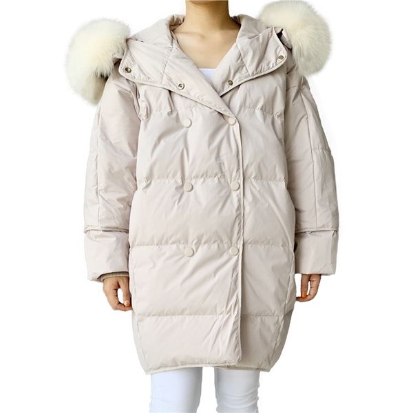 winter women real natural fur collar feather thicken long parka hooded female duck down coat jacket y200107, Black
winter women real natural fur collar feather thicken long parka hooded female duck down coat jacket y200107, Black