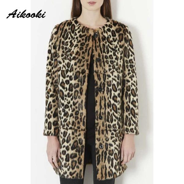 aikook leopard new women faux fur coat luxury winter warm plush jacket fashion artificial fur women's coats outwear, Black
aikook leopard new women faux fur coat luxury winter warm plush jacket fashion artificial fur women's coats outwear, Black