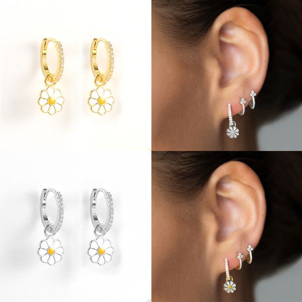 canner real silver 925 earrings 2021 trend aretes for women daisy enamel drop earrings pendientes fine jewelry bijoux femme, Golden;silver
canner real silver 925 earrings 2021 trend aretes for women daisy enamel drop earrings pendientes fine jewelry bijoux femme, Golden;silver