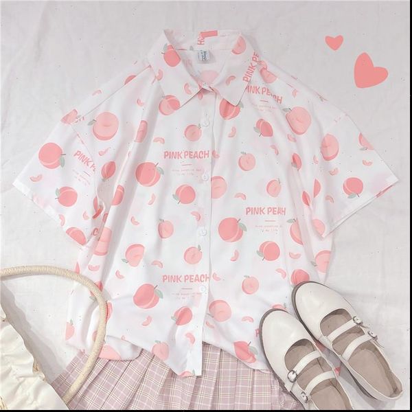 summer women japanese cute fruit print small fresh blouse young girl student vintage harajuku short sleeve shirt mori girl, White
summer women japanese cute fruit print small fresh blouse young girl student vintage harajuku short sleeve shirt mori girl, White