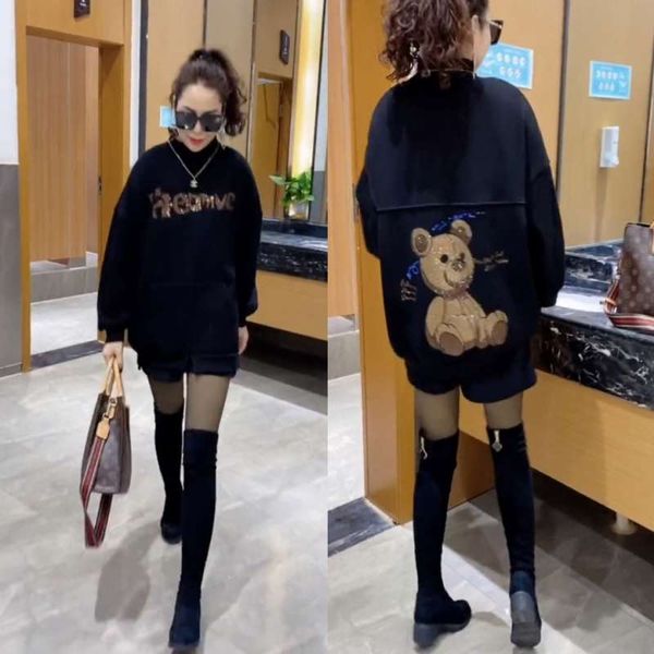 women's european fashion net red fall / winter 2020 plush bear sweater loose korean style, Black
women's european fashion net red fall / winter 2020 plush bear sweater loose korean style, Black