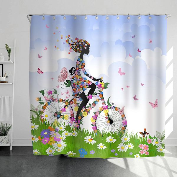 butterfly bicycle girl shower curtains waterproof bathroom curtains polyester cartoon bath curtains for home decor
butterfly bicycle girl shower curtains waterproof bathroom curtains polyester cartoon bath curtains for home decor