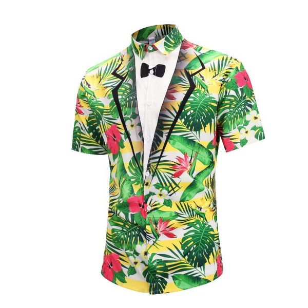 novelty male shirt 3d plant print suit fake two pieces summer shirt men button down short sleeve beach holiday hawaiian, White;black
novelty male shirt 3d plant print suit fake two pieces summer shirt men button down short sleeve beach holiday hawaiian, White;black