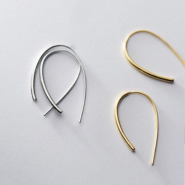 hoop & huggie real 925 sterling silver line u earrings for fashion women party hiphop fine jewelry minimalist geometric accessories, Golden;silver
hoop & huggie real 925 sterling silver line u earrings for fashion women party hiphop fine jewelry minimalist geometric accessories, Golden;silver