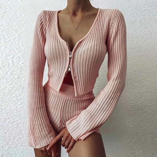 women v-neck knitted casual ruched short sweaters ladies autumn and winter v-neck casual zipper trumpet sleeve women set1, White
women v-neck knitted casual ruched short sweaters ladies autumn and winter v-neck casual zipper trumpet sleeve women set1, White