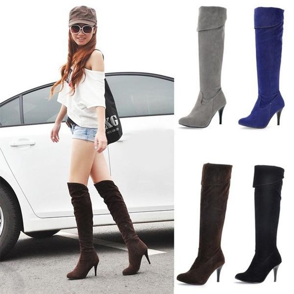 thigh high boots women winter pu leather high heels stiletto ladies shoes over the knee long boots big size botas mujer, Black
thigh high boots women winter pu leather high heels stiletto ladies shoes over the knee long boots big size botas mujer, Black