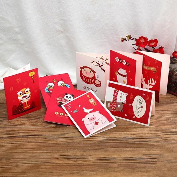 10pcs/set greeting christmas elk blessing cards panda lion chinese style pattern new year's card
10pcs/set greeting christmas elk blessing cards panda lion chinese style pattern new year's card