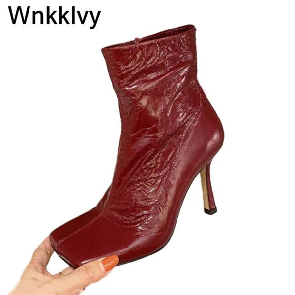 boots thin high heel ankle women spaure toe wrinkled fall shoes 2021 runway design botas winter short zapatos mujer, Black
boots thin high heel ankle women spaure toe wrinkled fall shoes 2021 runway design botas winter short zapatos mujer, Black