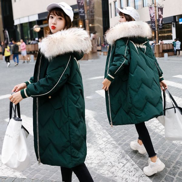 2021 new women's clothing loose and thick fur collar big cotton dress slimming thin print winter jacket 0il4, Black
2021 new women's clothing loose and thick fur collar big cotton dress slimming thin print winter jacket 0il4, Black