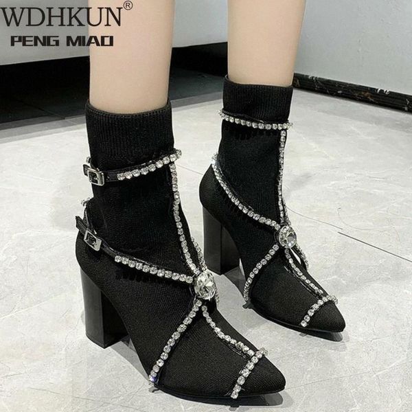 2021 women pointy toe rhinestone crystal diamond ankle&knee thigh boots chunky high heel knitting belt buckle stretchy shoes new 2021 #nv0s, Black
2021 women pointy toe rhinestone crystal diamond ankle&knee thigh boots chunky high heel knitting belt buckle stretchy shoes new 2021 #nv0s, Black
