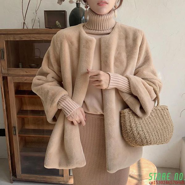 women's fur & faux winter elegant women coat streetwear autumn warm female party overcoat, Black
women's fur & faux winter elegant women coat streetwear autumn warm female party overcoat, Black